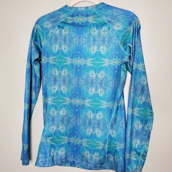 Nike Pro Combat Fitted Long Sleeve Top Size Medium Blue - Picture 5 of 5